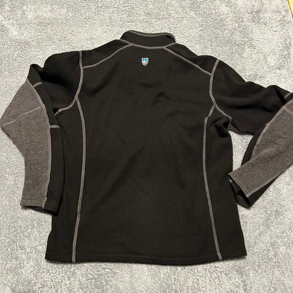 Kuhl Sweater Mens Medium Black Quarter Zip ** - Picture 3 of 7
